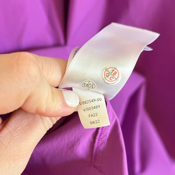 Athleta • Purple Oversized Poplin Button Up Shirt Sz 2X Jazzy Purple Casual Fall - Picture 13 of 14